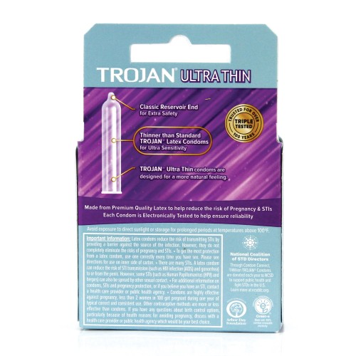 Preservativos Trojan Ultra Finos Lubricados - Caja de 3