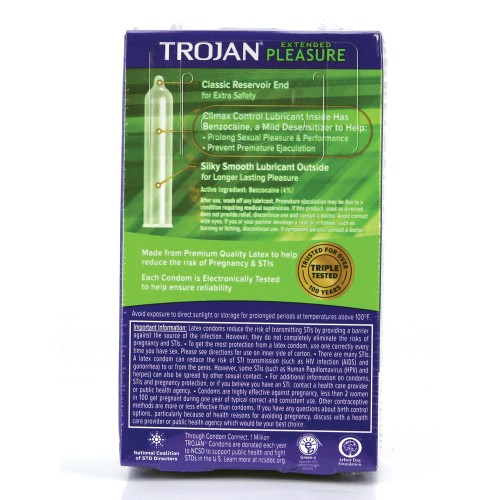 Condones Trojan de Placer Prolongado para Intimidad Duradera