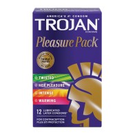 Trojan Pleasure Condoms Assorted Pack of 12