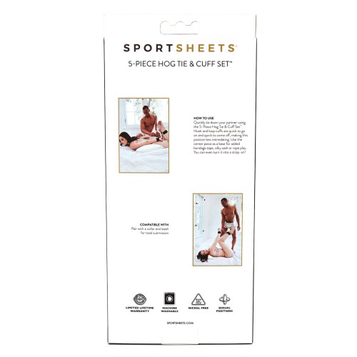 Set de Ataduras y Esposas Sportsheets de Cinco Piezas