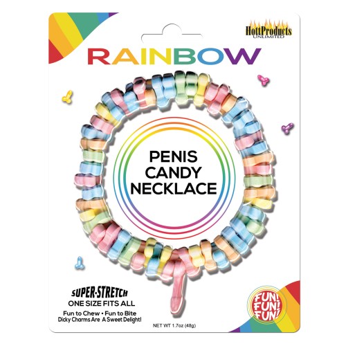 Rainbow Penis Candy Necklace