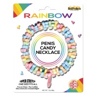 Rainbow Penis Candy Necklace