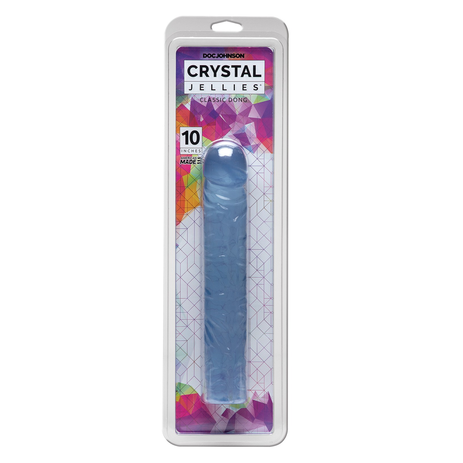 Dildo Clásico Crystal Jellies de 10" - Suave y Flexible