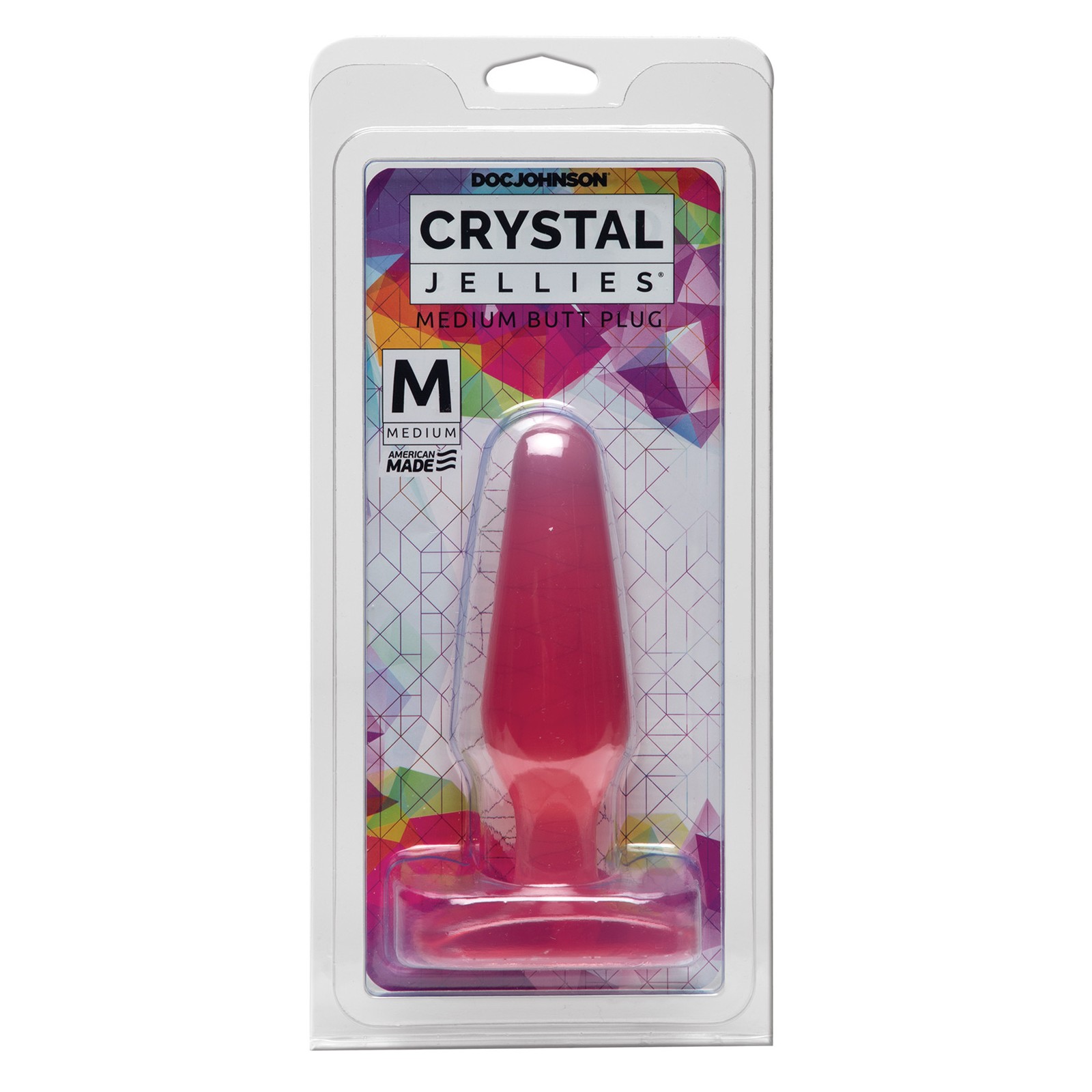 Plug Anal de Gelatina Cristal Mediano para Diversión Cómoda