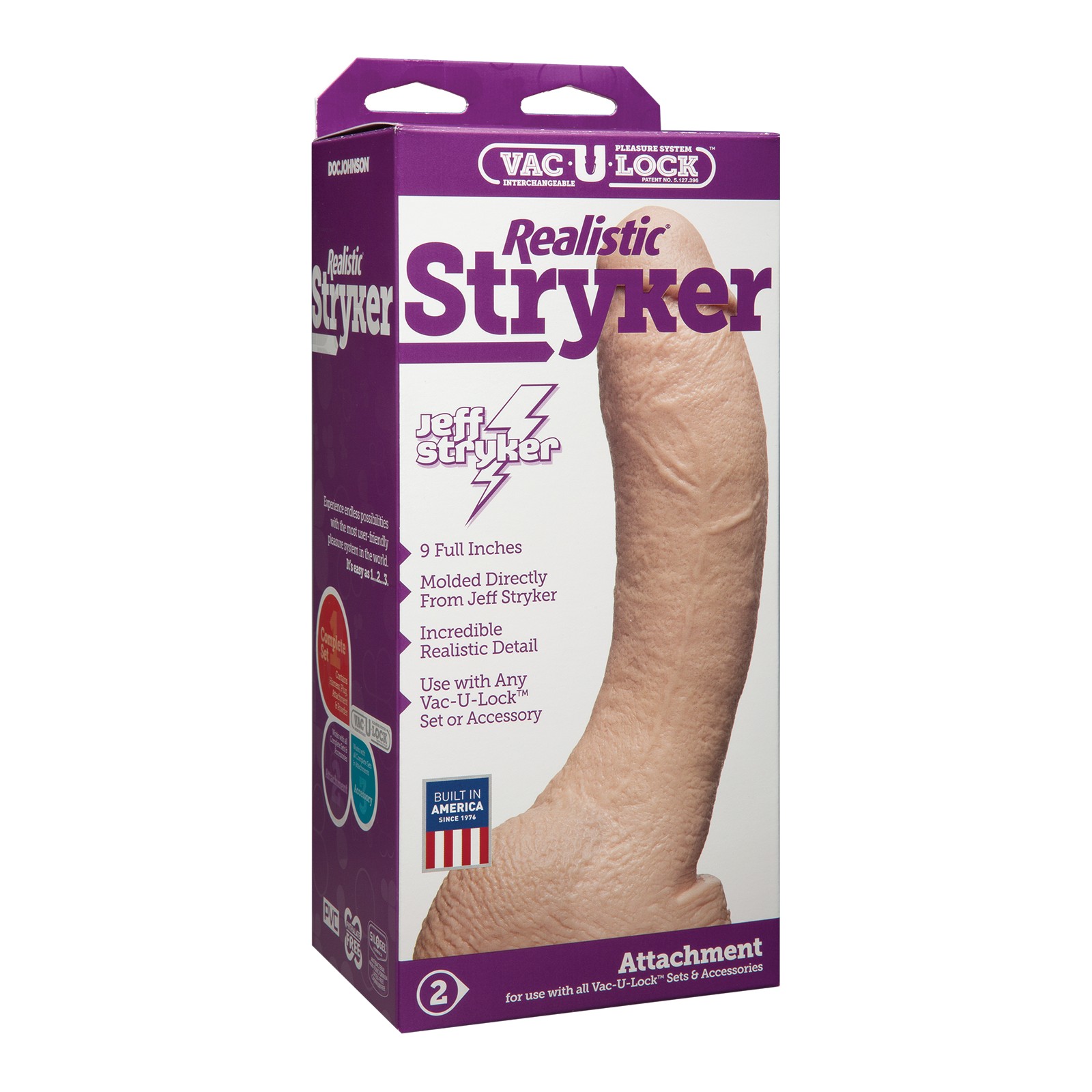 Vac-U-Lock 9 Inch Stryker Realistic White