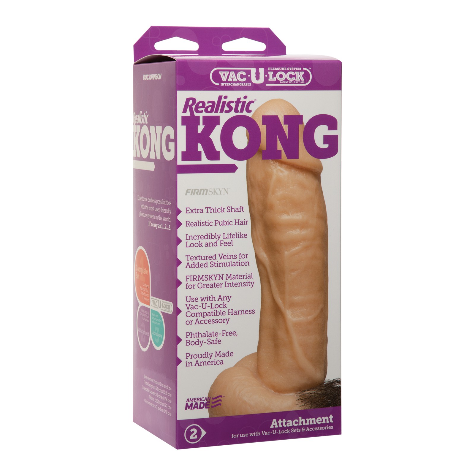 Dildo Realista Vac-U-Lock Kong para Placer Máximo