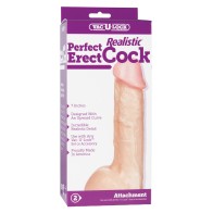 Vac-U-Lock 7" Pene Realista Perfecto Blanco