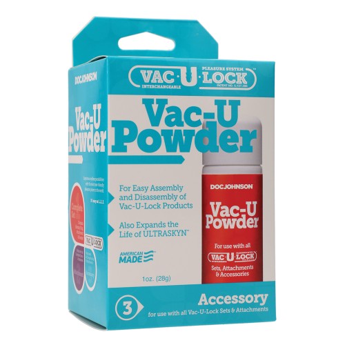 Vac-U-Lock Talc-Free Powder for Easy Attachment