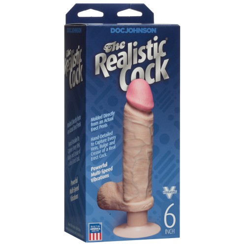 Vibrating 6" Realistic Cock - Flesh