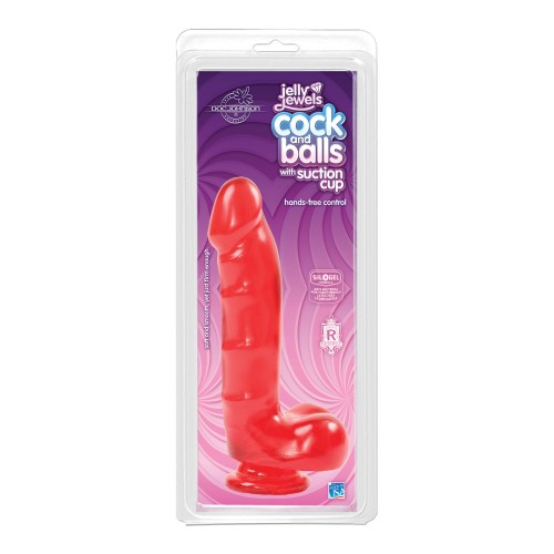 Jelly Cock with Suction Cup - Ruby for Hands-Free Pleasure