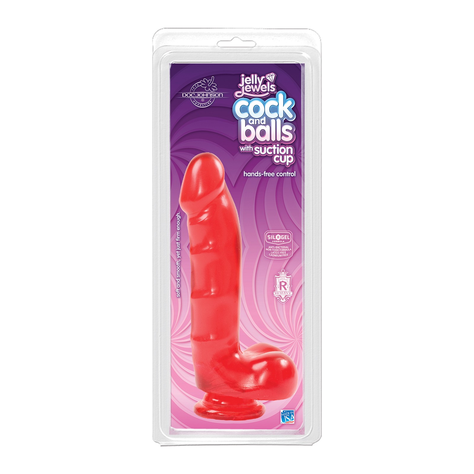 Jelly Cock with Suction Cup - Ruby for Hands-Free Pleasure