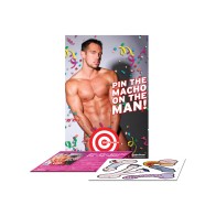 Pin the Macho On the Man Party Game