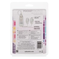 Pocket Exotics Double Silver Bullets - Powerful Pleasure