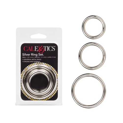 Silver Ring 3 Piece Set for Enhanced Pleasure