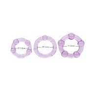 Purple Silicone Island Rings for Enhanced Pleasure