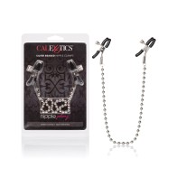 Nipple Play Silver Beaded Nipple Clamps - Pleasure Accessory