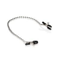 Nipple Play Silver Beaded Nipple Clamps - Pleasure Accessory