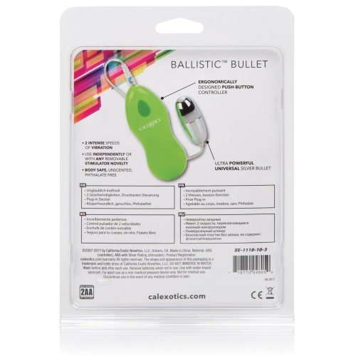 Bala Ballistic Verde - Estimulación Poderosa y Discreta