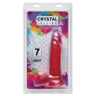 Crystal Jellies 7-Inch Ballsy Cock - Pink Pleasure