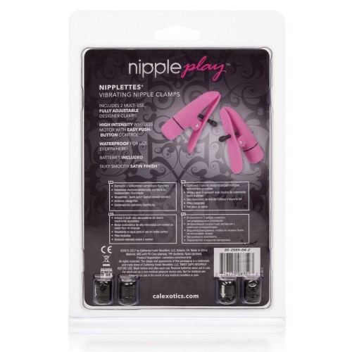 Nipplettes Vibrating Clamps - Pink - Intense Pleasure