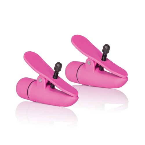 Nipplettes Vibrating Clamps - Pink - Intense Pleasure