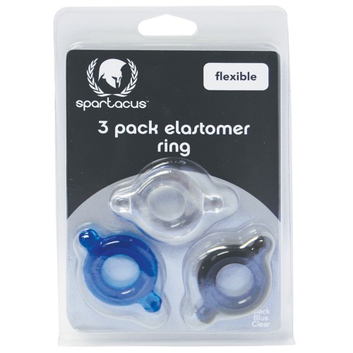 Spartacus Elastomer Cock Ring Set of 3