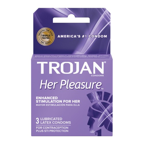 Trojan Her Pleasure Condoms for Enhanced Intimacy