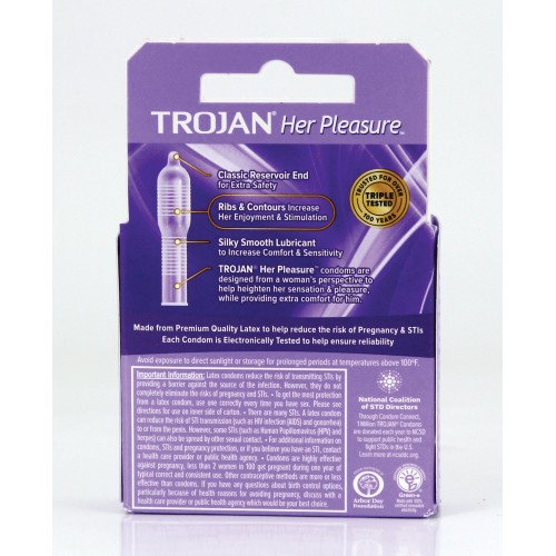 Trojan Her Pleasure Condoms for Enhanced Intimacy