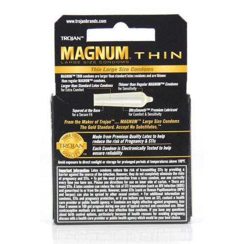 Compra Condones Trojan Magnum Thin Caja de 3