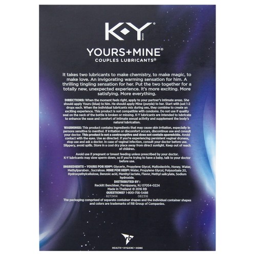 K-Y Yours & Mine Couple's Gift Set