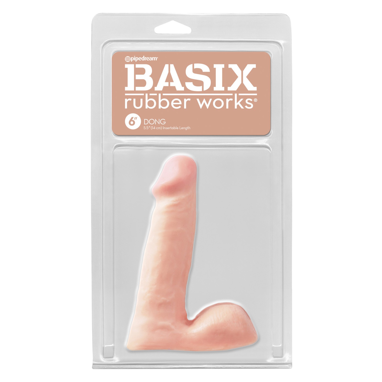 Basix Rubber Works 6 Inch Dong Flesh