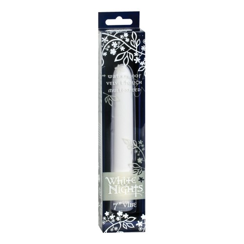 Vibrador Impermeable White Nights de Toque Terciopelo 7 Pulgadas