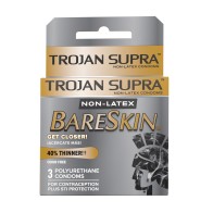 Trojan Supra Condones Ultrafinos de Policarbonato Caja de 3