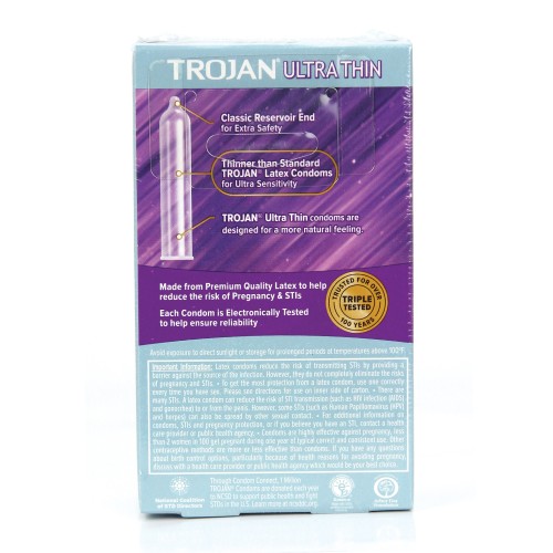 Condoms Trojan Ultra Thin - Caja de 12