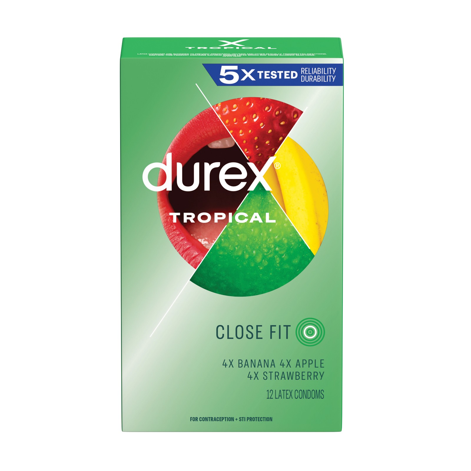 Condones Durex Tropical Color y Aromas Caja de 12