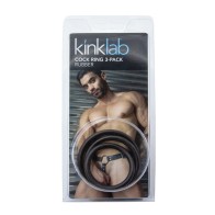 KinkLab Rubber Cock Ring Pack of 3