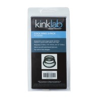 KinkLab Anillo para Pene de Caucho Paquete de 3