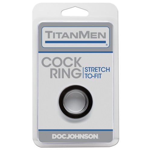 Anillo para Pene Titanmen Stretch To Fit Negro