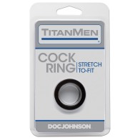 Titanmen Stretch To Fit Cock Ring Black