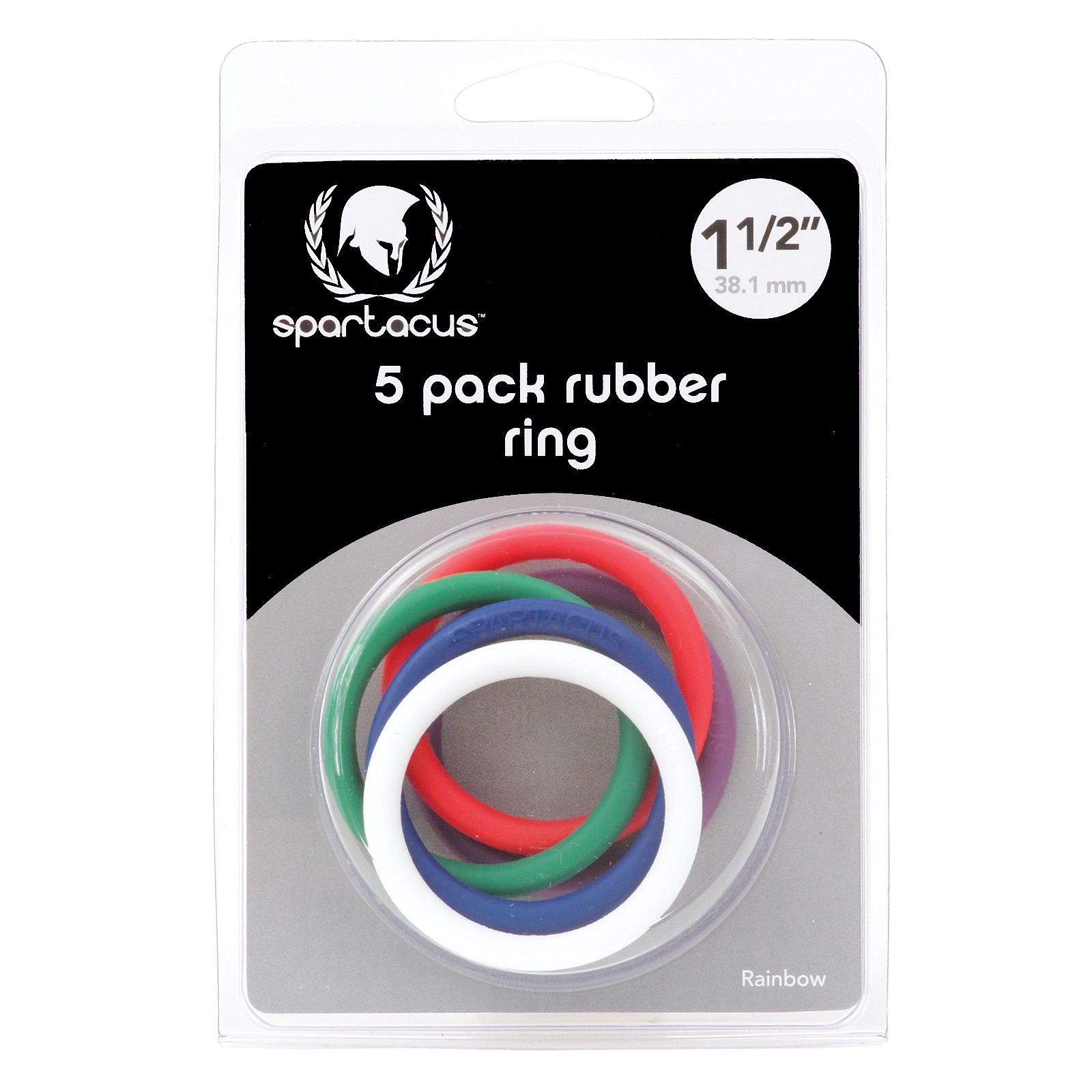 Spartacus 1.5 Rubber Cock Ring Set Rainbow | Pleasure Enhancer