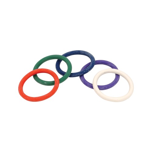 Spartacus 1.5 Rubber Cock Ring Set Rainbow | Pleasure Enhancer