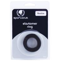 Anillo para Pene Spartacus Elastomer - Negro Metro