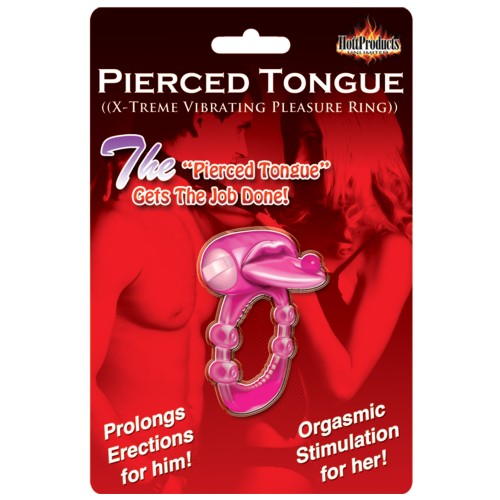 Pierced Tongue Vibrating Pleasure Ring for Couples