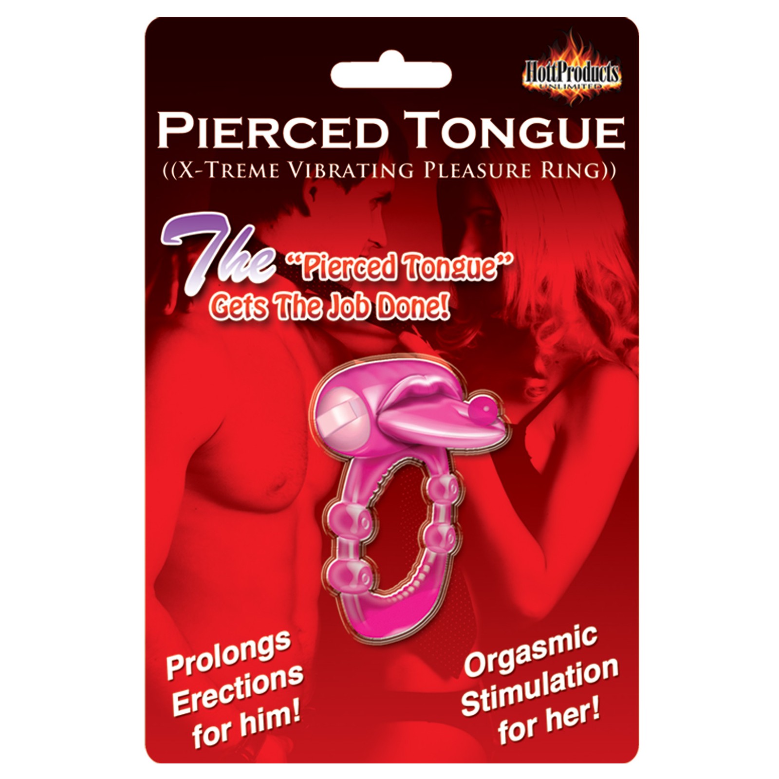 Pierced Tongue Vibrating Pleasure Ring for Couples