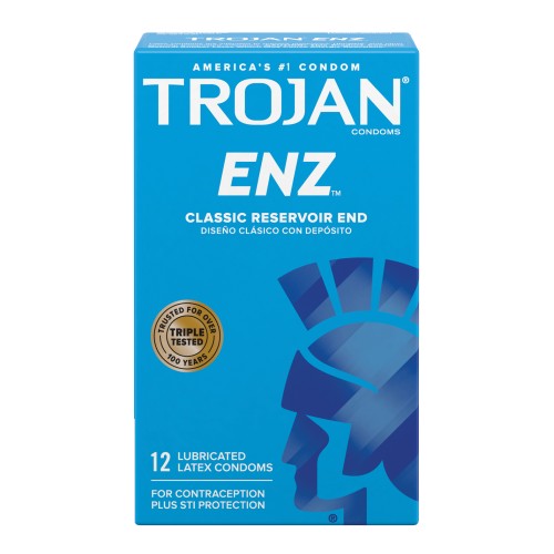 Condones Lubricados Trojan Enz - Caja de 12