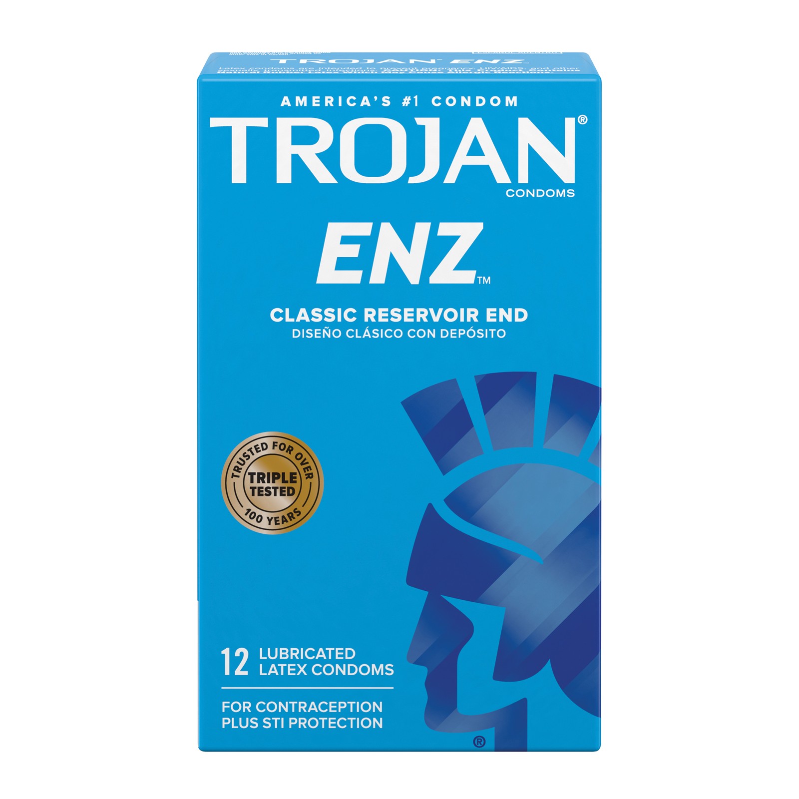 Condones Lubricados Trojan Enz - Caja de 12