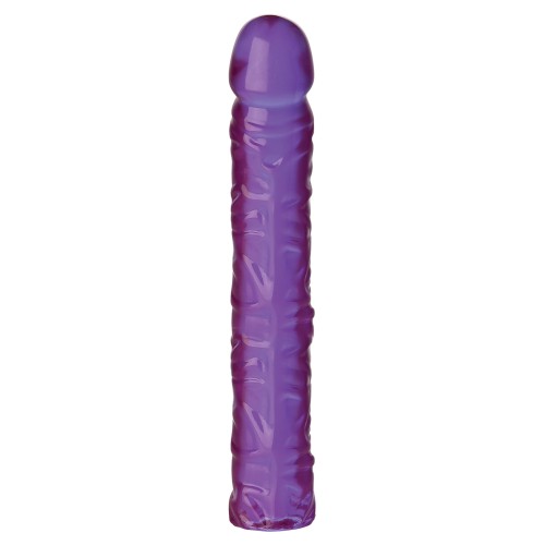 Dildo Clásico Morado Crystal Jellies de 10 Pulgadas