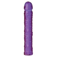 Dildo Clásico Morado Crystal Jellies de 10 Pulgadas