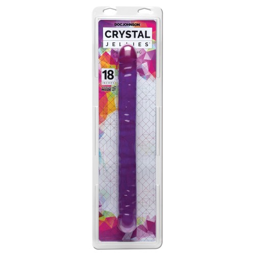 Crystal Jellies 18" Double Dong Purple