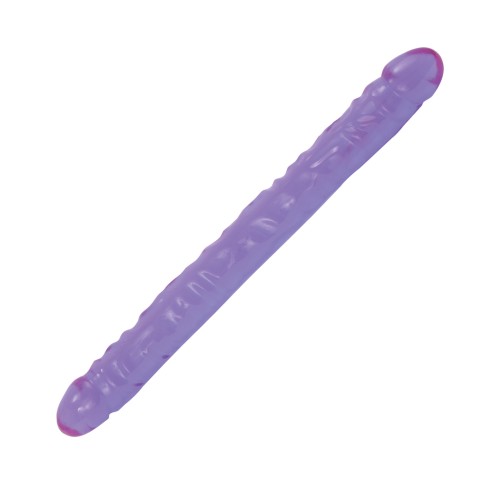 Dildo Doble Crystal Jellies de 18" Púrpura